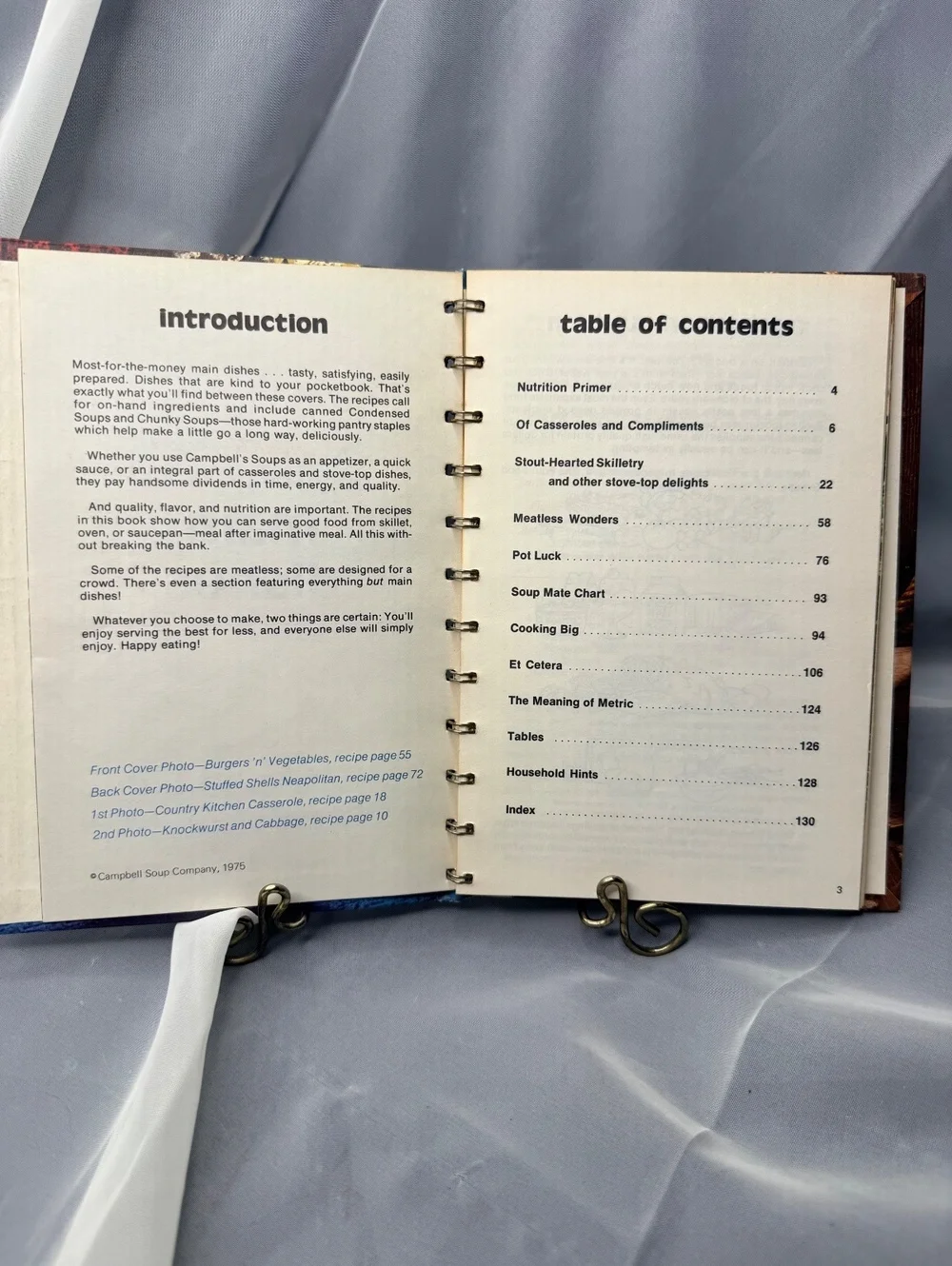 1970s Campbell Most-for-the-Money Main Dishes Cookbook Spiral Bound Vintage